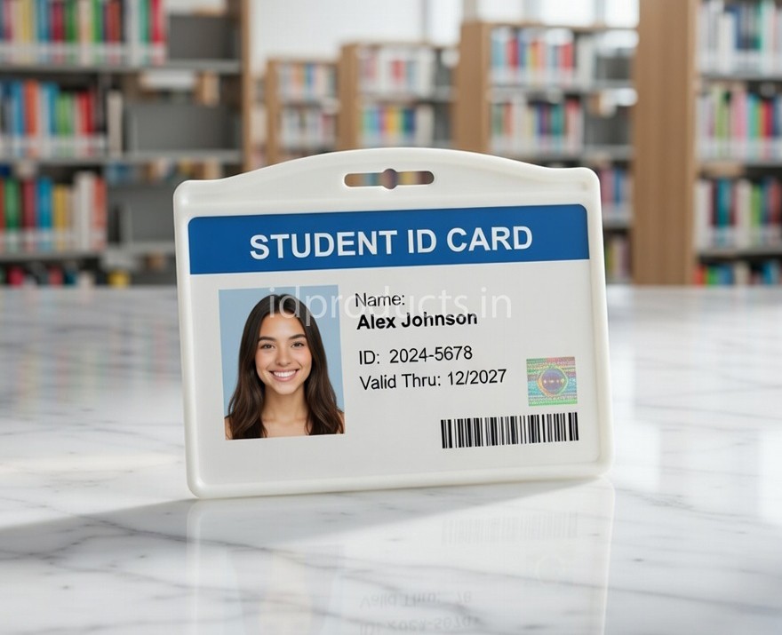 Horizontal PVC Transparent ID Card Holder - Clear Hard Plastic